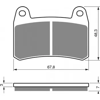 Brzda pro motocykl Brzdové destičky GOLDFREN 361 S33 STREET FRONT