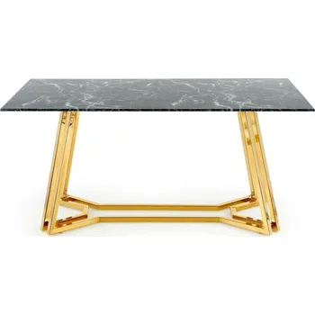 Jídelní stůl Intesi Gloria černý mramor/zlatý stůl