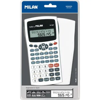 Kalkulačka Milan Kalkulačka MILAN M240 White - vědecká 10+2 místná 541593