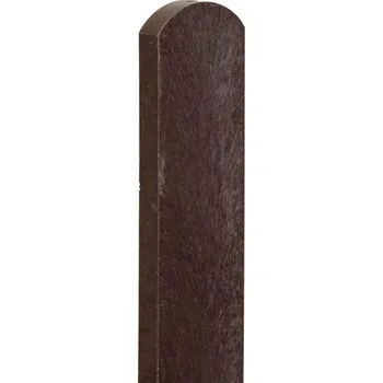 Pletivo TRANSFORM a.s. Plastová plotovka 78x21 mm, výška 60 cm, s půlkulatou hlavou, hnědá