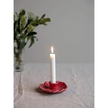 Svícen Keramický svícen Botanik Red 13 cm
