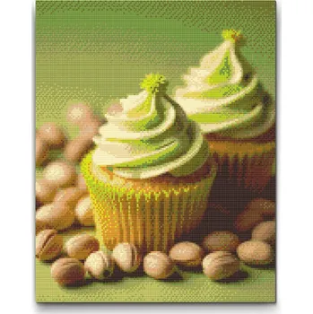 Diamantové malování Diamantové malování - Košíčky z dubajské čokolády Velikost: 30x40cm, Rámování: Pouze srolované plátno, Diamanty: Čtvercové