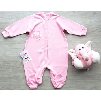 Kojenecký overall AMÁLKA Bavlněný růžový overal, sovička Velikost: 68