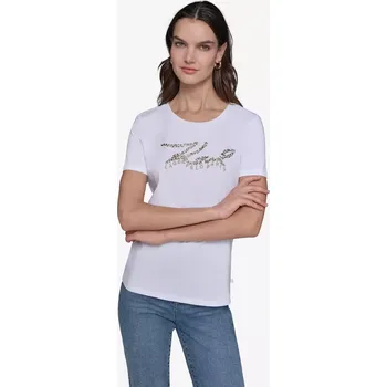 Dámské tričko KARL LAGERFELD dámské tričko ​EMBELLISHED XL