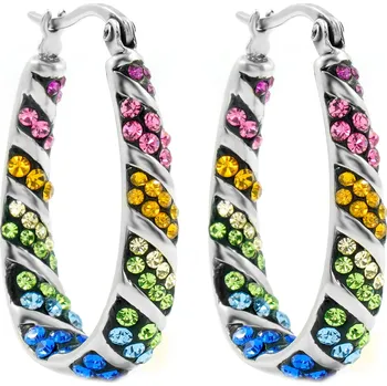 Náušnice BRUNOshop.cz Náušnice DUHA s kamínky