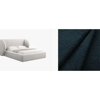 Postel Čalouněná postel Miley II modrá 140x200 s úložným prostorem moderní do ložnice