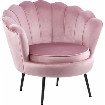 Křeslo Křeslo Korab VIC růžový samet glamour do obýváku mušle Intesi relaxační