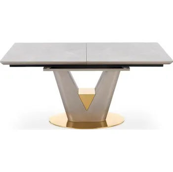Jídelní stůl Rozkládací jídelní stůl Vermut moderní bílý mramor zlatá noha 160-220x90 cm Intesi
