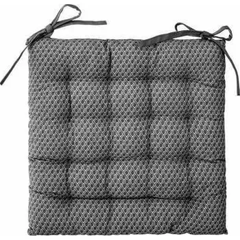 Podsedák Šedý čtvercový sedák na židli 38x38 Atmosphera s vázáním do jídelny a kuchyně