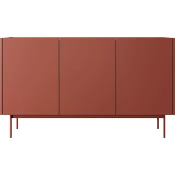 Komoda Moderní červená komoda Cashmer 144 cm na nožkách do obýváku a ložnice Intesi