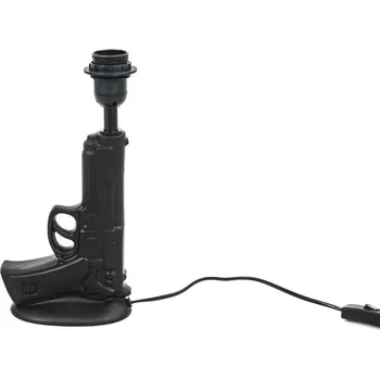 Lampička Noční lampa Gun černá moderní keramická do ložnice a obýváku industriální design 32 cm