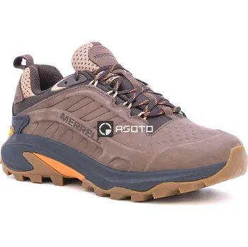 Pánská treková obuv MERRELL Moab Speed 2 Ltr Wp Mole hnědá pánská kožená outdoor obuv 43