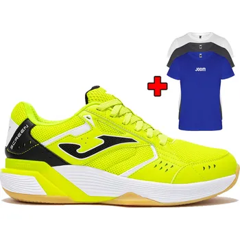Pánská sálová obuv Badmintonová obuv JOMA SCREEN 2509 YELLOW + bonus TRIČKO - UK 9