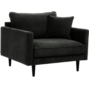 Křeslo Relaxační křeslo Candice XL tmavě zelený sametový do obýváku moderní s područkami Atmosphera