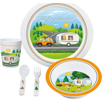 Kempingové nádobí Sada dětského nádobí Brunner Kiner LET'S GO ADVENTURE 3+, 5 kusů.