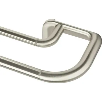 Garnýž Dvojitá garnýž Umbra Twilight stříbrná nastavitelná 76–213 cm pro zatemňovací závěsy