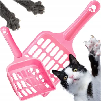 Toaleta pro kočku ŠPACHTLE LOPATKA LOPATKA NA KOČIČÍ TOALETU PRO PROSÍVÁNÍ KOČKOLITU