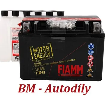 Motobaterie Motobaterie FIAMM Motorenergy AGM 8Ah,12V, 110A, FTX9-12B / FTX9-BS