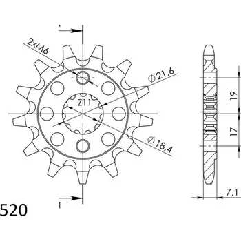 Řetězová sada pro motocykl Řetězové kolečko SUPERSPROX CST-1321:14 14 zubů, 520