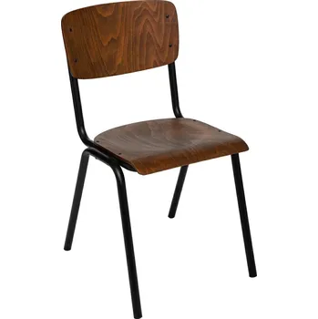 Nábytek Dřevěná jídelní židle Kiel Atmosphera hnědá klasická stohovatelná