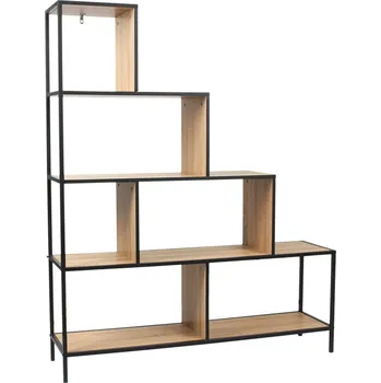 Knihovna Kovový schodový regál Edison na knihy do obýváku a ložnice 120 cm