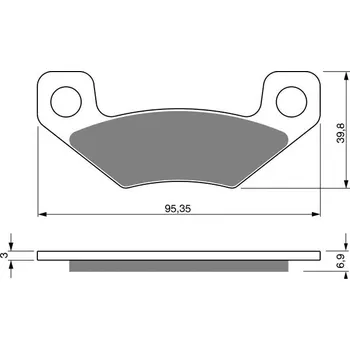 Brzda pro motocykl Brzdové destičky GOLDFREN 315 S33 STREET REAR