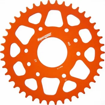 Řetězová sada pro motocykl Hliníková řetězová rozeta SUPERSPROX RAL-905:42-ORG oranžová 42 zubů, 520