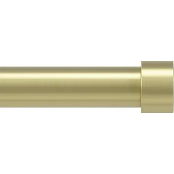 Garnýž Jednoduchá záclonová tyč Umbra Cappa zlatá, nastavitelná do obýváku a ložnice 91–167 cm