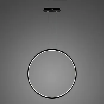 LED stropní svítidlo kulaté Altavola Design 100 cm černé nastavitelné do obýváku