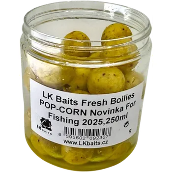 Boilies LK BAITS Fresh boilies Popcorn 250ml 20mm (LK BAITS Fresh boilies Popcorn 250ml 20mm)