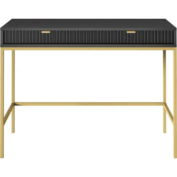 Toaletní stolek Intesi Toaletní stolek Delicious rýhované nohy z černého zlata