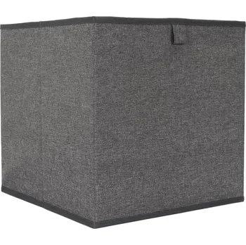 Úložný box Intesi Poli šedá látková skládací krabice 30x30 do regálu dekorativní