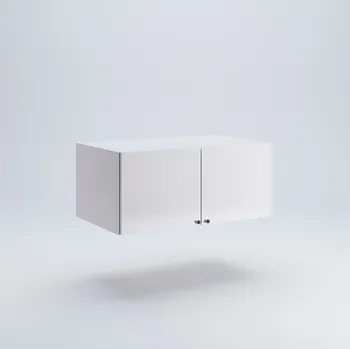 Nástavec na skříň Dvoudveřový nástavec Flora v bílém lesku