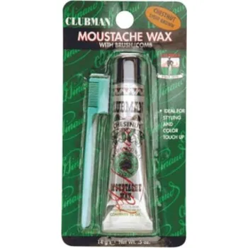 Clubman-Pinaud Vousy Pece-o-plnovousVosk na knír Chestnut 14 g (18&nbsp;429,00 Kč / 1 kg)
