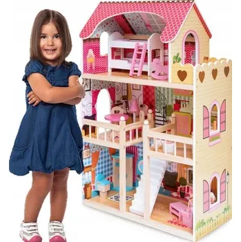 Obraz 3patrový domeček pro panenky 60x30x90 cm, dřevěný