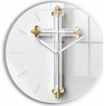 Hodiny Nástěnné hodiny SacroArte bílé 30 cm
