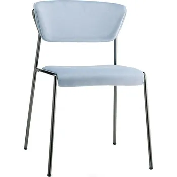 Jídelní židle Moderní modrá čalouněná jídelní židle na černých nohách Lisa SCAB Design