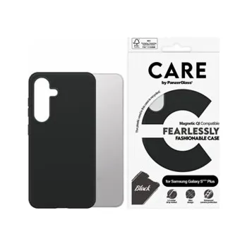 Pouzdro na mobilní telefon CARE by PanzerGlass - Zadní kryt pro mobilní telefon - polykarbonát, mikrovlákno, silikon - černá - pro Samsung Galaxy S25+