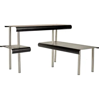 police Kuchyňská stojací police na koření a doplňky Angle černá kovová moderní Intesi