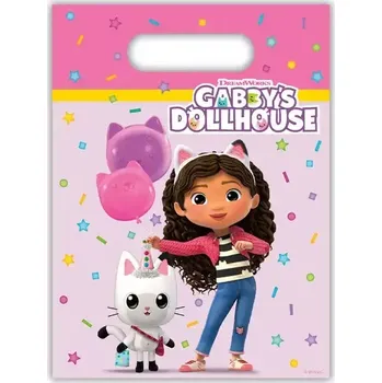 Party dekorace Plastové party tašky Gábinin kouzelný domek 6 ks