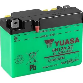 Auto-moto Konvenční 6V akumulátor bez kyseliny YUASA 6N12A-2C