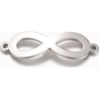 Dětské navlékací korálky Pro Háčkování Mezidíl nekonečno 28,5 x 10 mm ocel