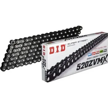 Řetězová sada pro motocykl ZVM-X série X-Kroužkový řetěz D.I.D Chain 520ZVM-X 120 článků Black/Black