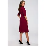 Stylove Každodenní šaty S231 Bordó Regular Fit XXL