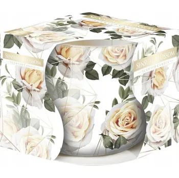 Svíčka Tradiční parafínová svíčka Smyslná květina Bispol 1 ks