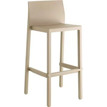 Barová židle Barová židle Kate béžová moderní 65 cm s opěrkou do kuchyně a na zahradu SCAB Design