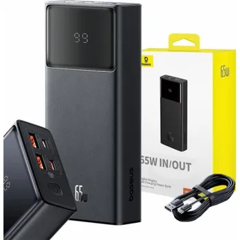Powerbanka Power banka Baseus Star-Lord 20000mAh 65W 2x USB-A/micro USB/USB-C černá