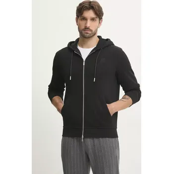 Pánská mikina Mikina Karl Lagerfeld pánská, černá barva, s kapucí, hladká, 500900.705751 99X, vel. XXL