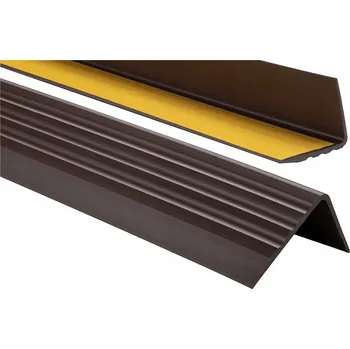 soklová lišta SCHODOVÁ LIŠTA PVC 50x40mm 80cm TMAVĚ HNĚDÁ Protiskluzová