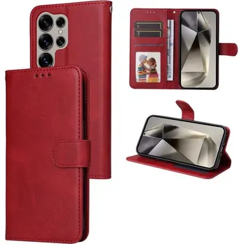 Pouzdro na mobilní telefon Magnet Case pro Samsung Galaxy S25 Ultra červený